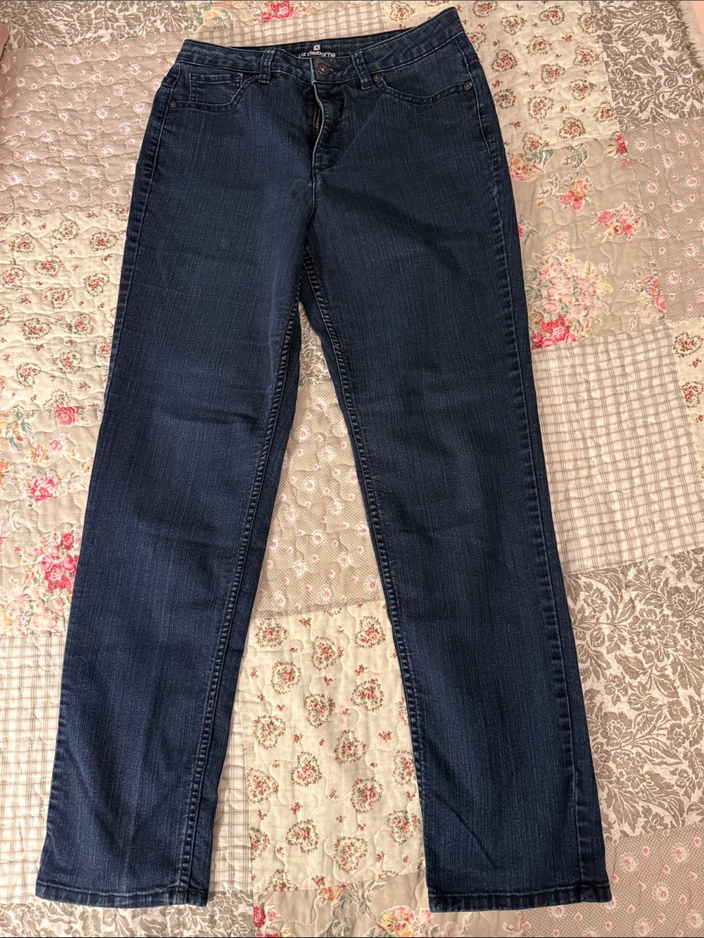 Liz Claiborne Dark Blue Women's Straight-Leg Jeans